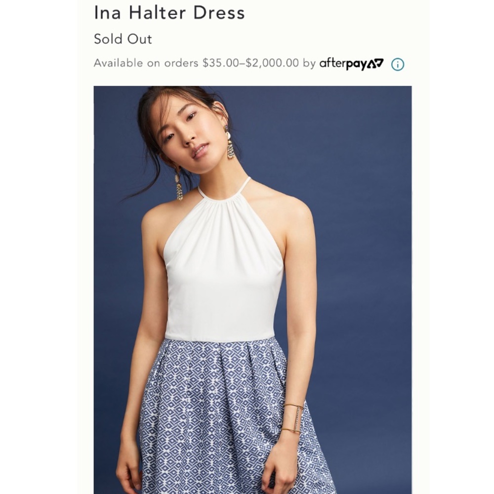 Anthropologie Hutch Ina Halter Dress